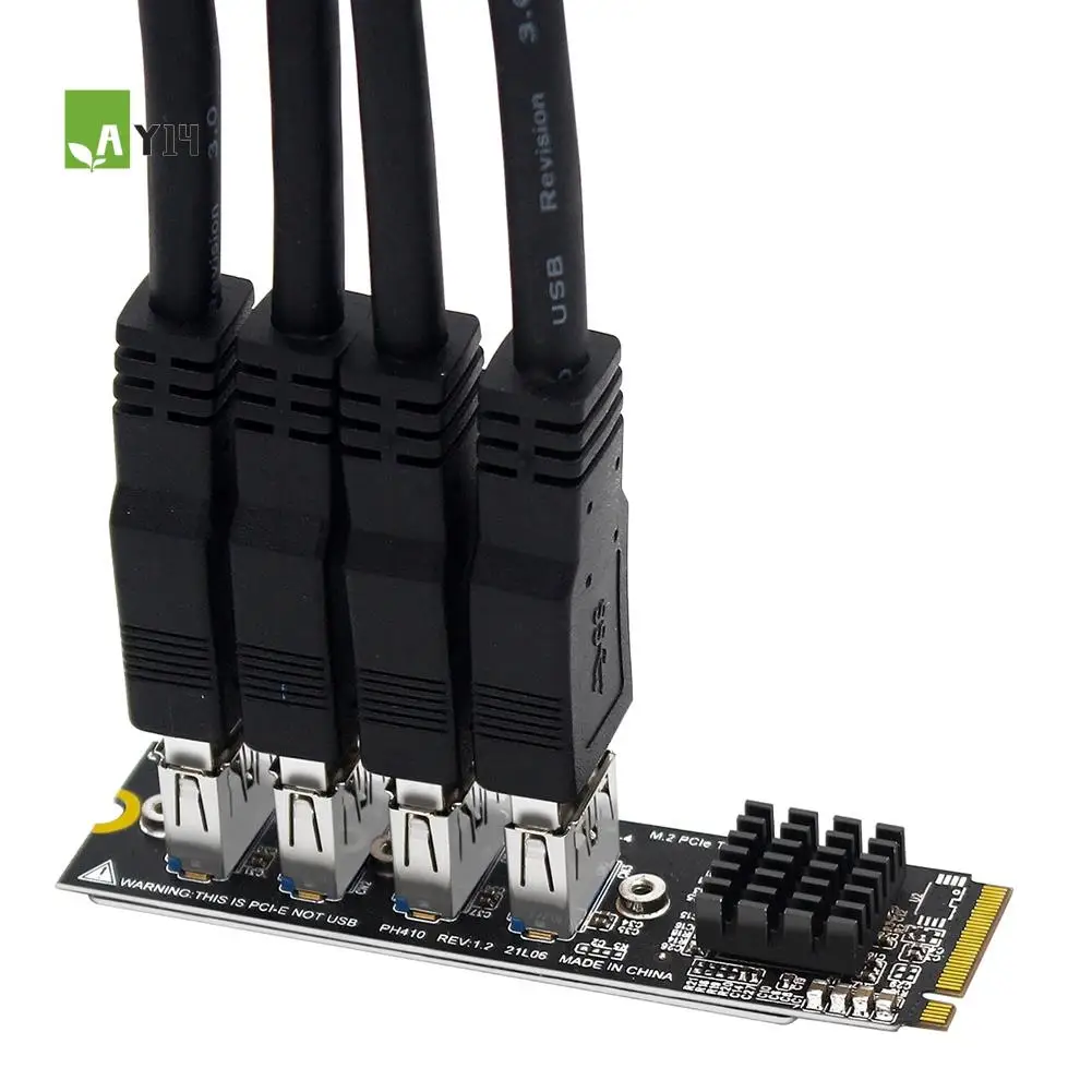 

AY14 —USB 3.0 PCI-E Riser Card M.2 to PCIE Extender Riser Adapter Card 4-портовый адаптер PCI-Express для Mac Os Windows Linux