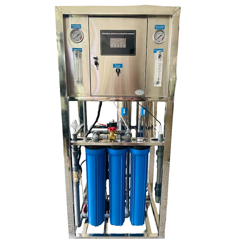 Small Commercial Reverse Osmosis Water Purification Equipment 250L/500L/1000L Stainless Steel Frame with Pump As Core Component