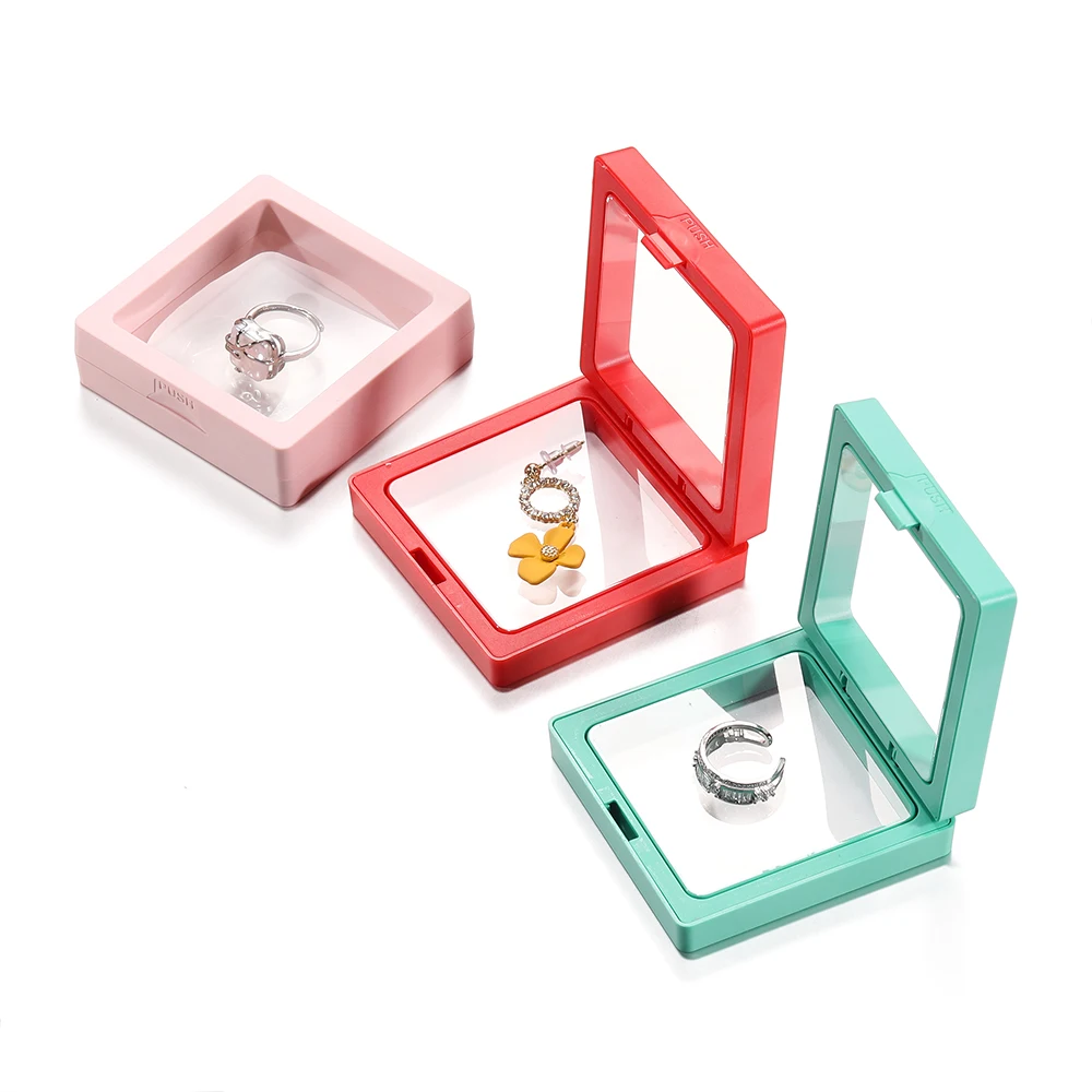 3D Floating Display Case Stands Holder Suspension Storage for Pendant Necklace Bracelet Rings Earrings Gift Jewelry Box