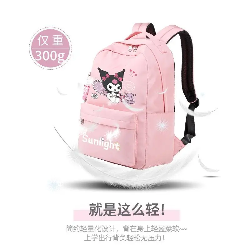 Sanrio Clow M tas sekolah kapasitas besar, tas punggung bepergian kapasitas besar pengurang beban untuk pelajar perempuan