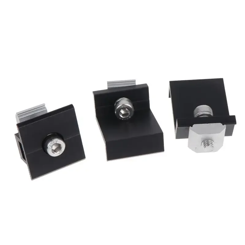 Aluminum Alloy Solar Panel Mounting Clamp Anti Corrosion Coating Firm Fixation For Rooftop Solar System Installation