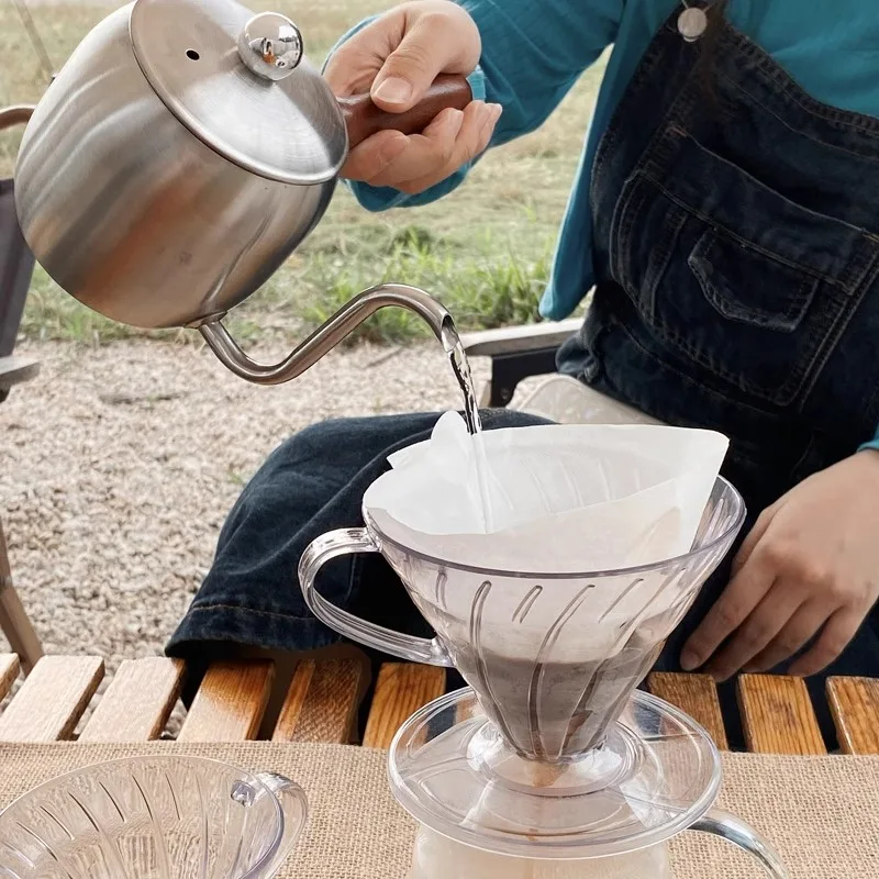 Hochwertiger wiederverwendbarer Kaffeetropfer aus Kunstharz – 1–2/1–4 Tassen zum Übergießen des Filters – Trichterbecher in Barista-Qualität für präzises Brauen