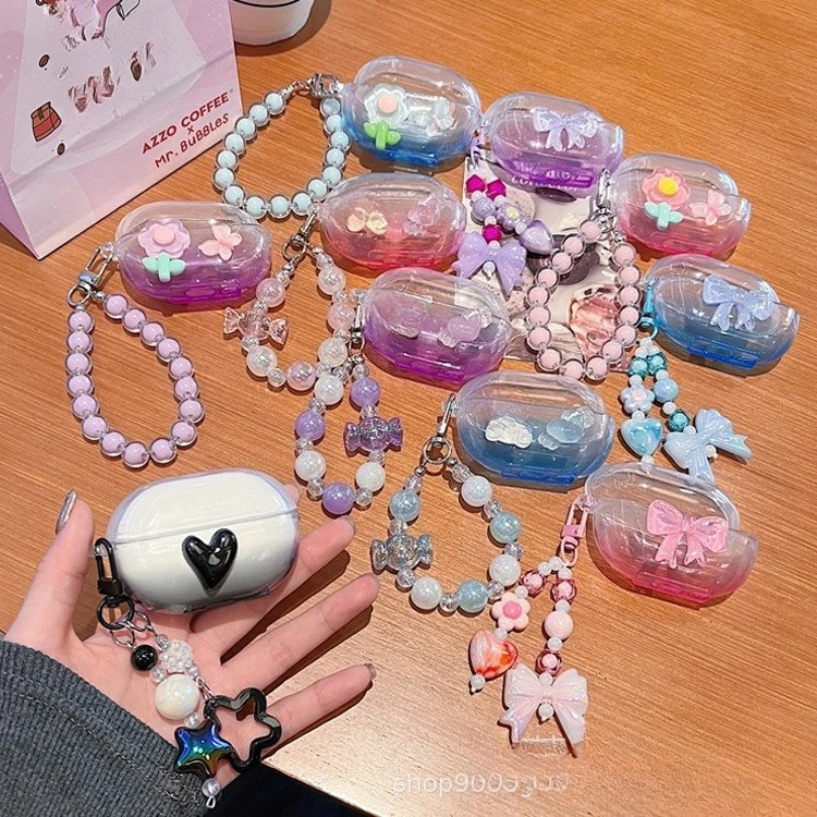 for Huawei FreeBuds 4 4E Pro2 SE2/SE3/pro2/pro3/pro4 Earphone Cases Flower Bow Designfor Galaxy buds 3Pro/buds3/live/2/fe case