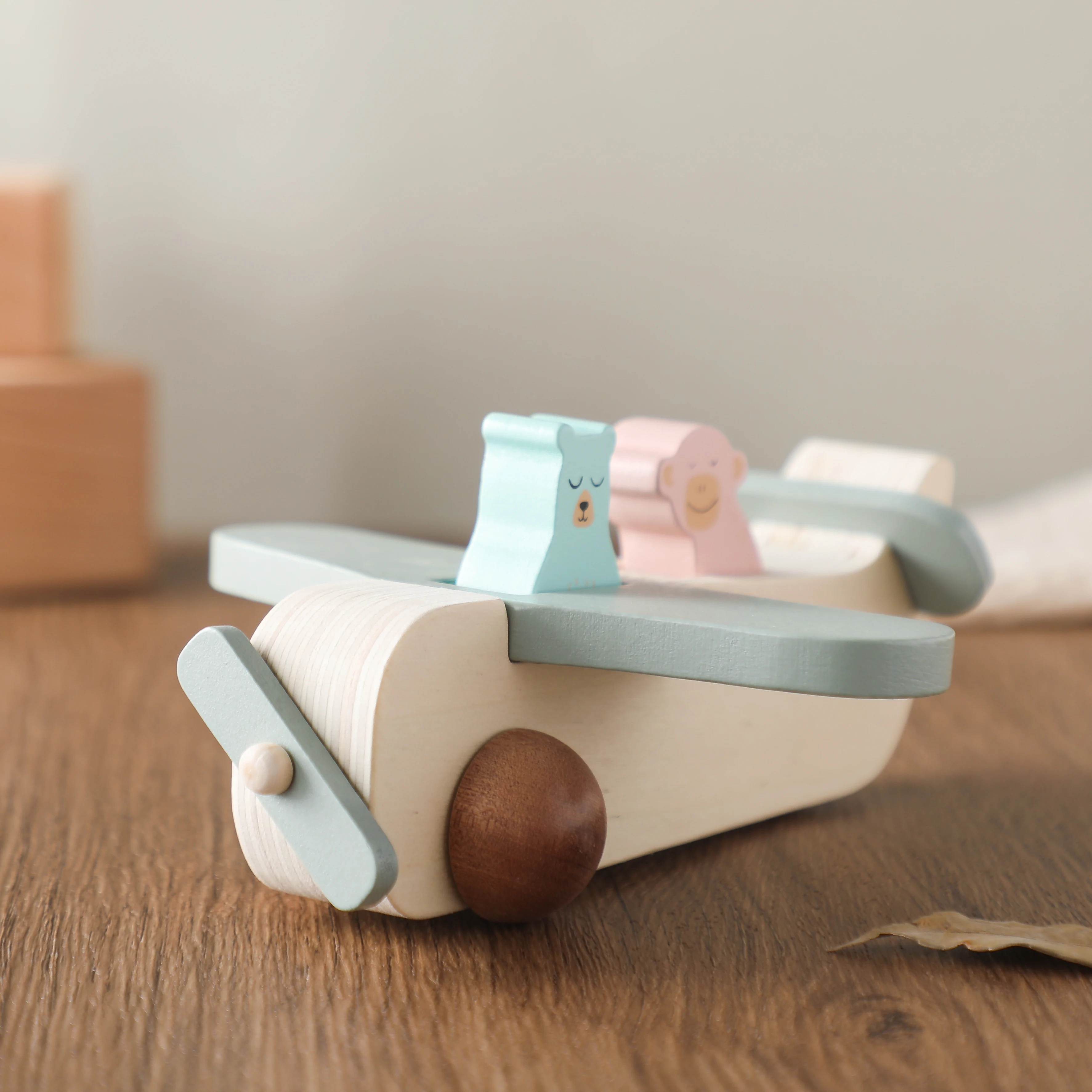 

1pc Baby Wooden Plane Toy Model Manned Building Blocks Plane Toy Woodn Adornment Toy Blocks Baby Educational Baby Toys Gifts