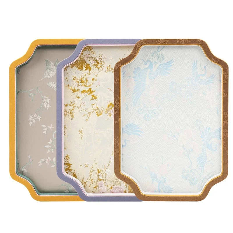 

Brocade embroidered jewelry tray, jewelry jade display tray, pendant beaded tray, counter jewelry storage tray