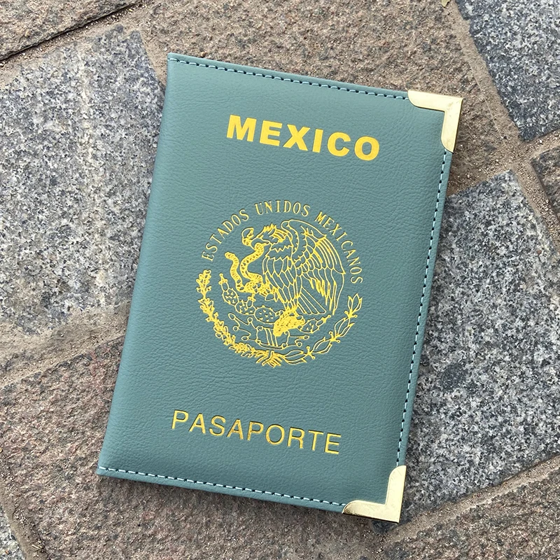 Mexico Passport Cover Metal Edges and Corners Passport Holder Travel Wallet Women Fashion Covers for Passports