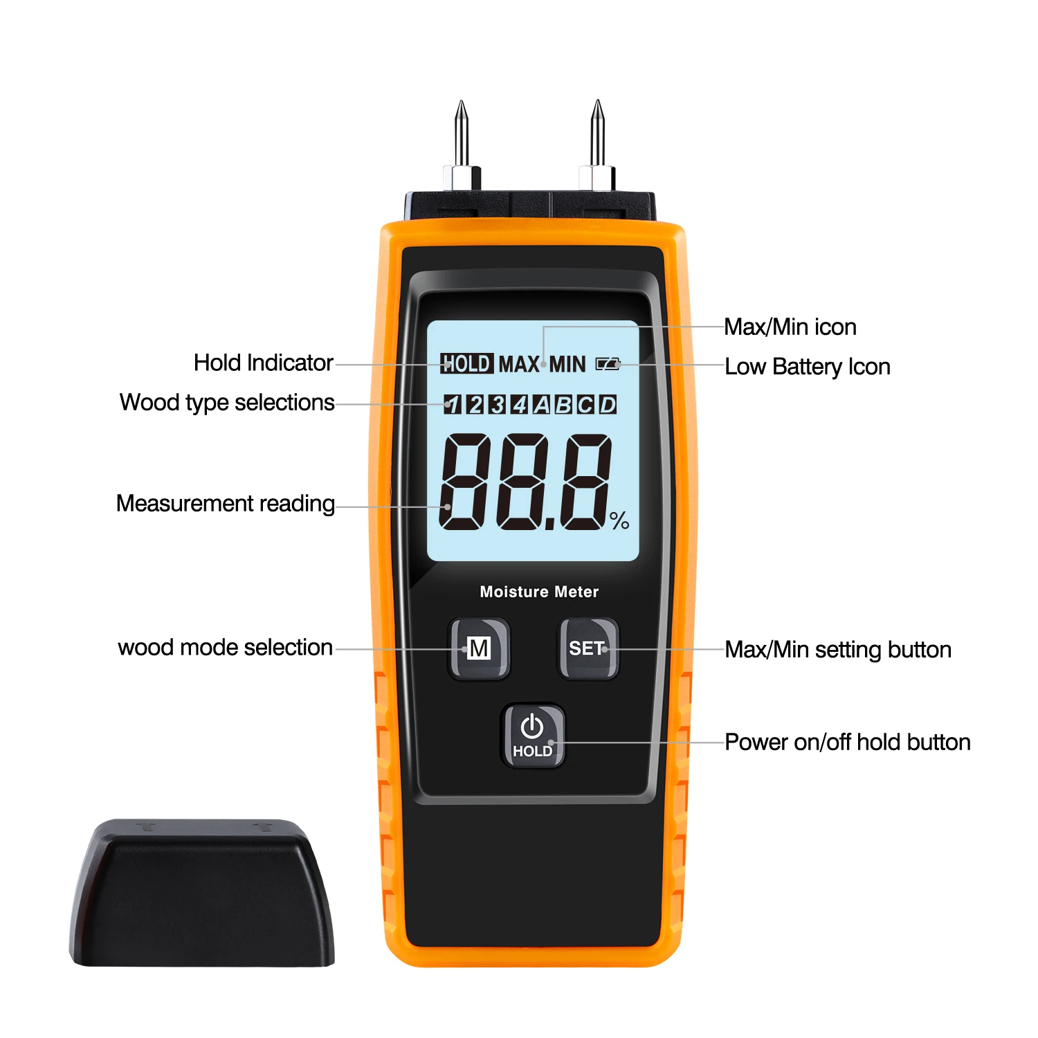 RZ Wood Moisture Meter Digital Handheld Wood Moisture Meter Concrete Woodworking carton Building Material Moisture Meter