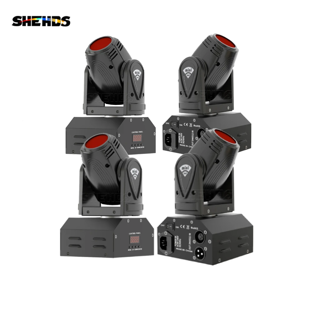 

SHEHDS 4PCS 10W Mini RGBW Led Beam Moving Head Light DJ Bar Concert Professional Small Show Stage Equipment