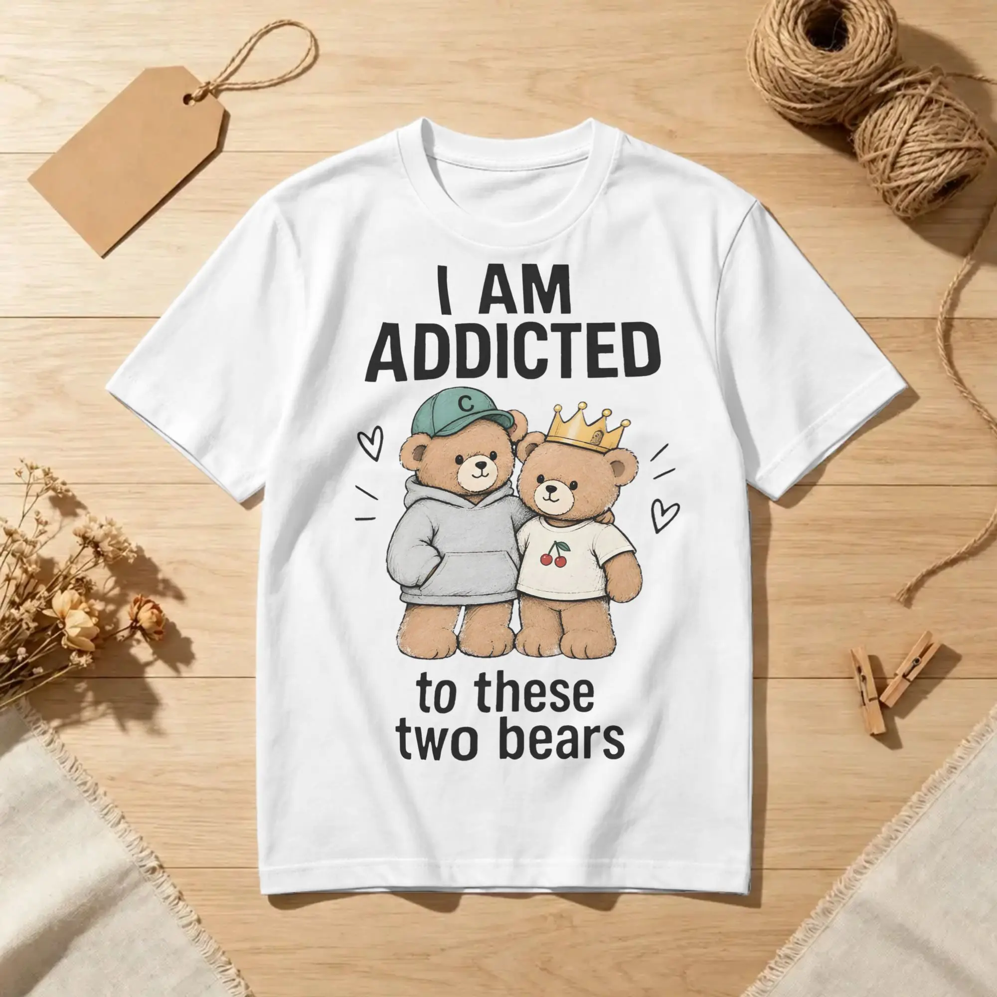 Novelty I AM ADDICTED to Bncmap  T-Shirt for Men Women Pure Cotton T Shirts Brooke & Connor Short Sleeve Tees Original Tops