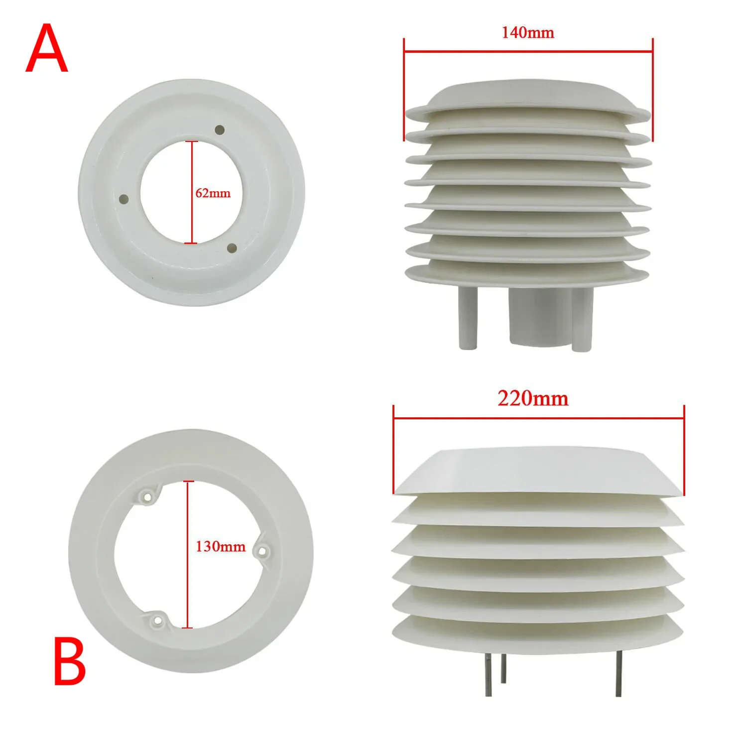 ABS Solar radiation shield weather station projector 4-20 floors