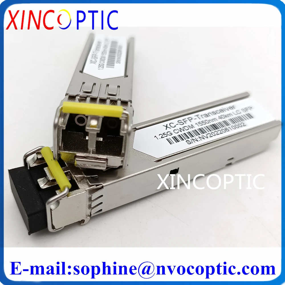 8Pcs 1.25G 1490nm 1530nm 1590nm 1610nm Duplex Fiber CWDM SFP Transceiver Module,1000BASE-CWDM 40km Dual LC SMF