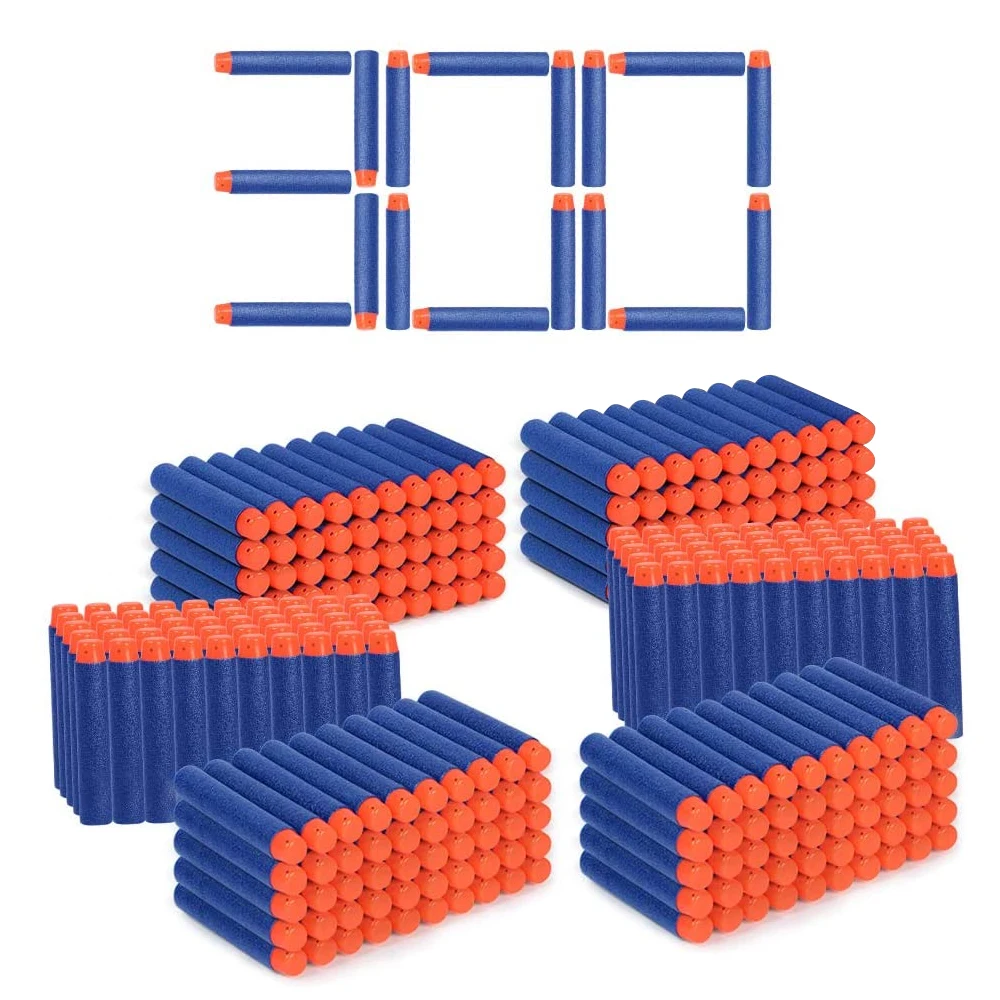 

EDUCIRO Blaster Darts, 300 Pack Refill Bullets for Nerf N-Strike Elite, Toys Foam Blasters for Boys Party Favors