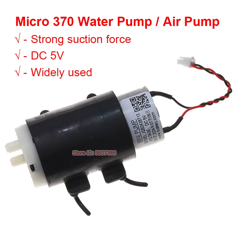 Mini 370 Air Water Pump DC 5V Diaphragm Vacuum Pump High Power Negative Pressure Breast Pump Beauty Instrument