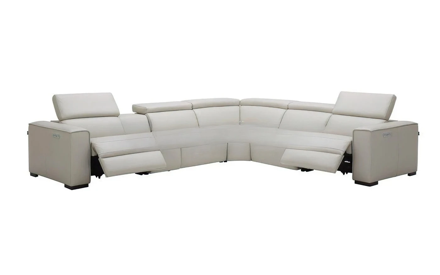 #MINGDIBAO Electric Dual Motor Recliners with Adjustable Headrest & Cup Holder Genuine Leather Power Reclining Sofa Theater Seat