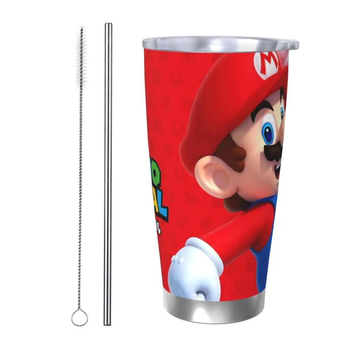 

Super Marios видеоигры стакан с вакуумной изоляцией кофейные чашки автомобильные кружки из нержавеющей стали с защитой от проливания, 20 унций