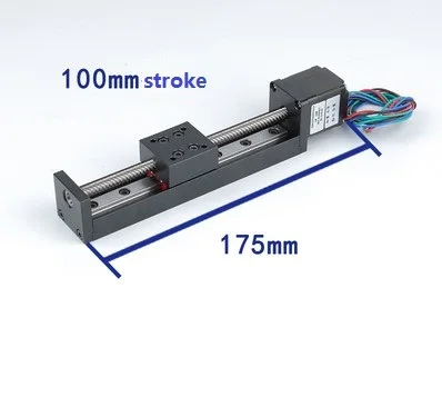 Imagem -02 - Precisão em Miniatura 28 Linear Deslizante Trilho de Guia do Motor Deslizante Tabela em Forma de t Linha de Parafuso Trilho Elétrico Slide Ferroviário Módulo