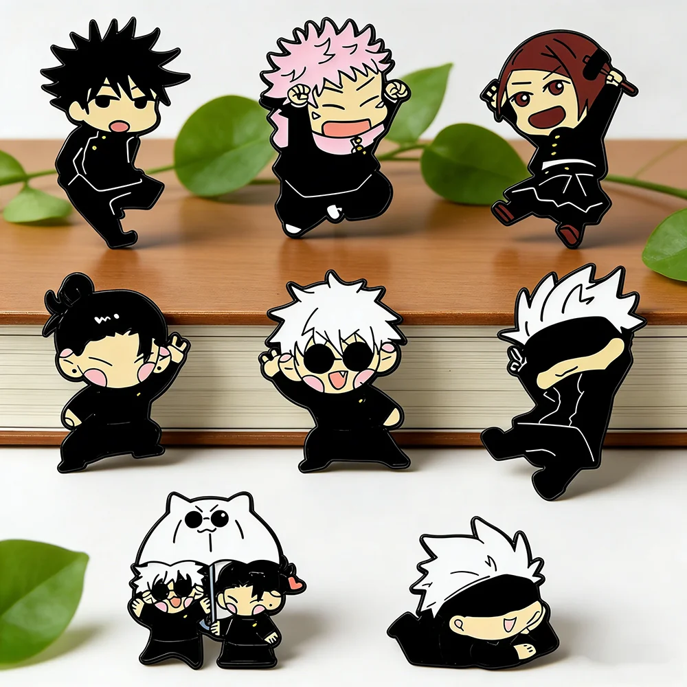 

Набор из 8 эмалевых значков с персонажами аниме Итадори Юдзи, креативные металлические броши-значки, украшения для одежды, рюкзаков, сувениры, подарки