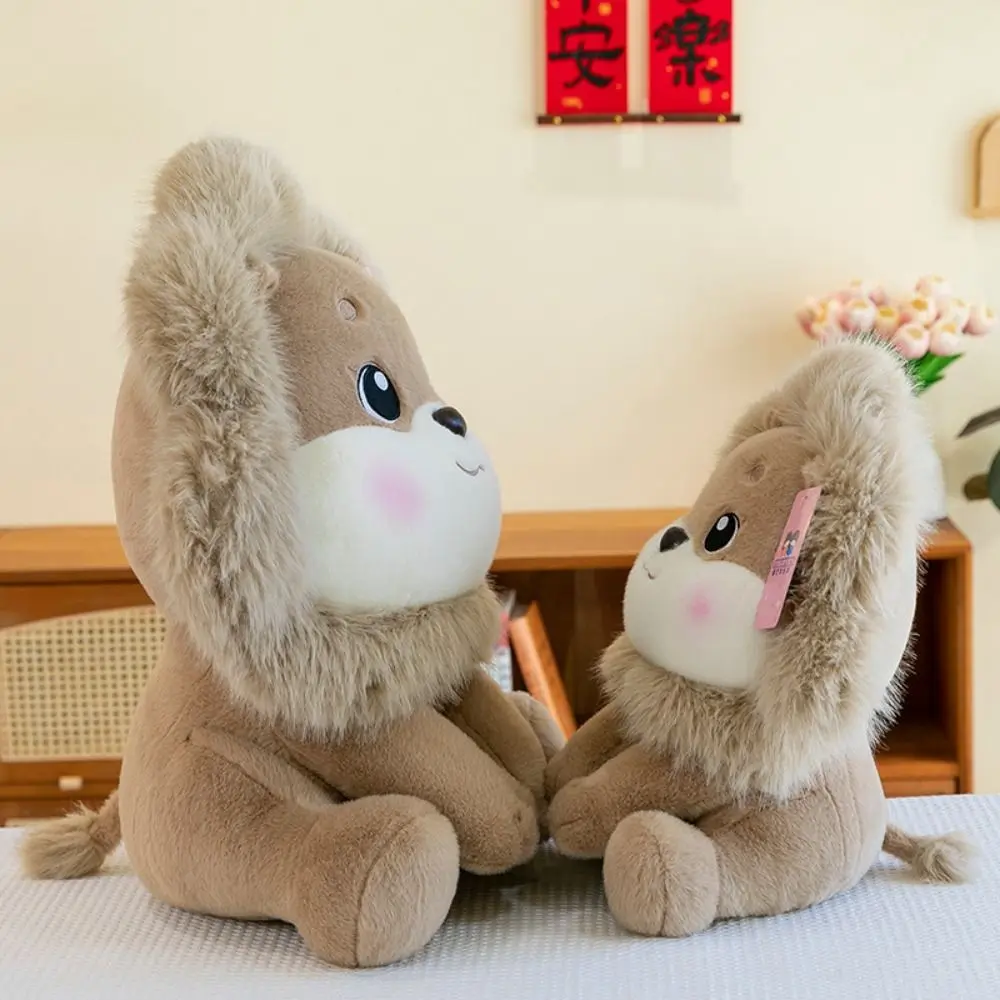 Juguetes de almohada PP algodón León juguetes colección suave relleno realista León dibujos animados Ins bosque animales relleno decorar presente