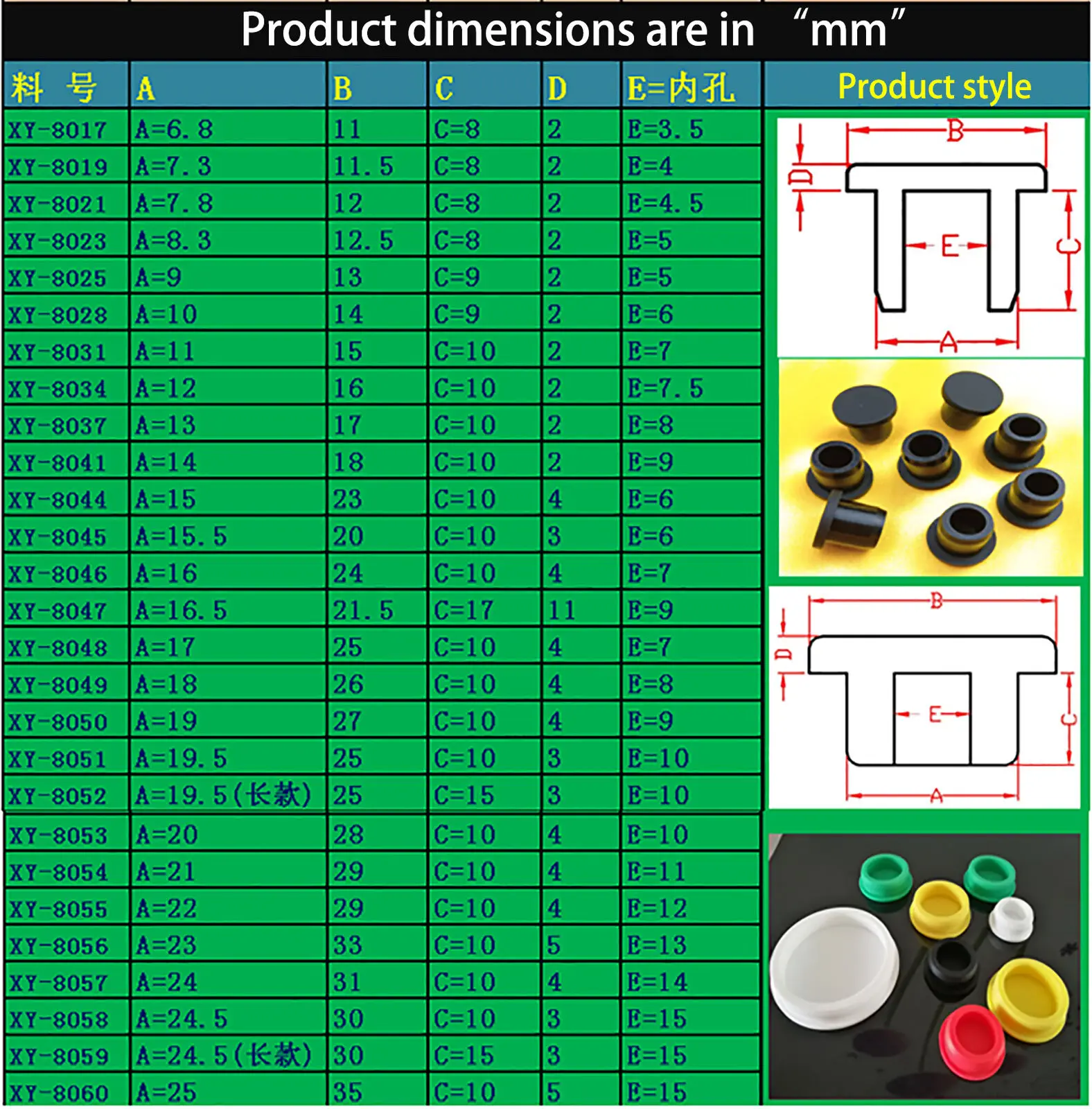 White Round Silicone Rubber Seal Hole Plugs Blanking End Caps Seal Bung Tube Pipe Inserts Plug 9mm-19mm