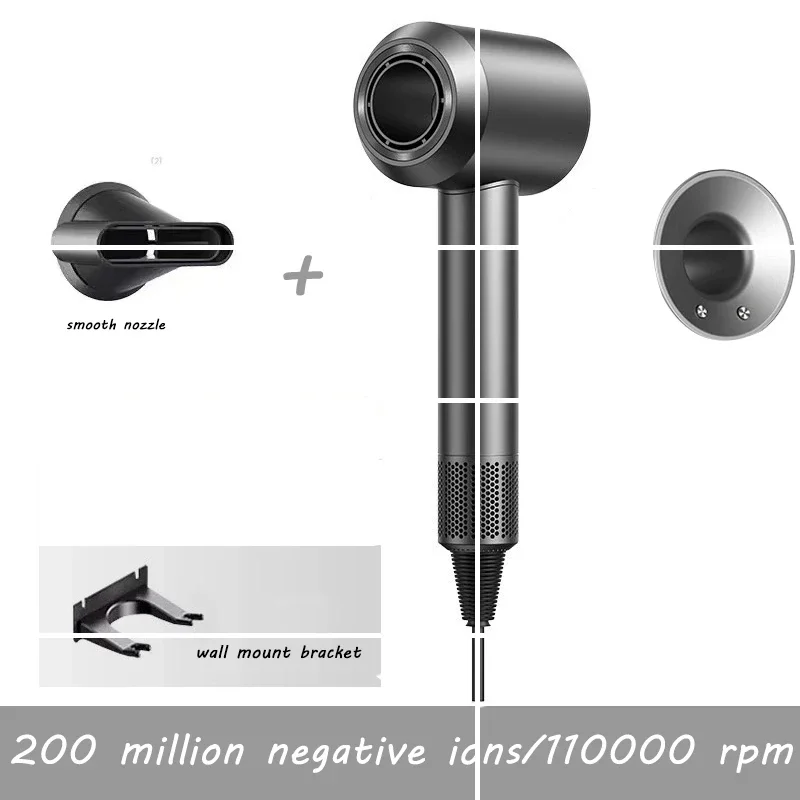 

Профессиональный безлистный фен с постоянной температурой и отрицательными ионами 5, домашний мощный электрический фен 1,8 метра