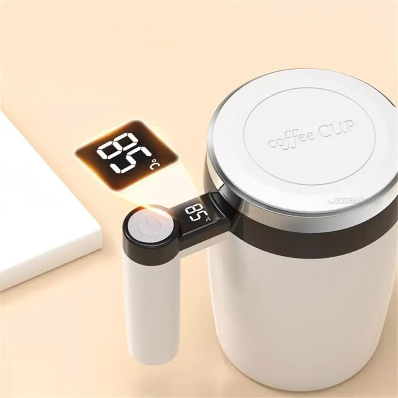 온도 읽기 충전식 전기 믹싱 컵이있는 27RB 자동 교반 머그잔