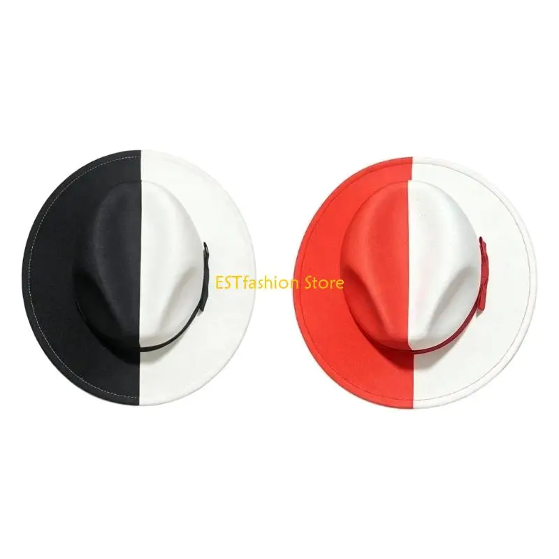 Y5GC Double Color Cloche Hat Top Hat Classical Gentleman Design Multiple Occasion