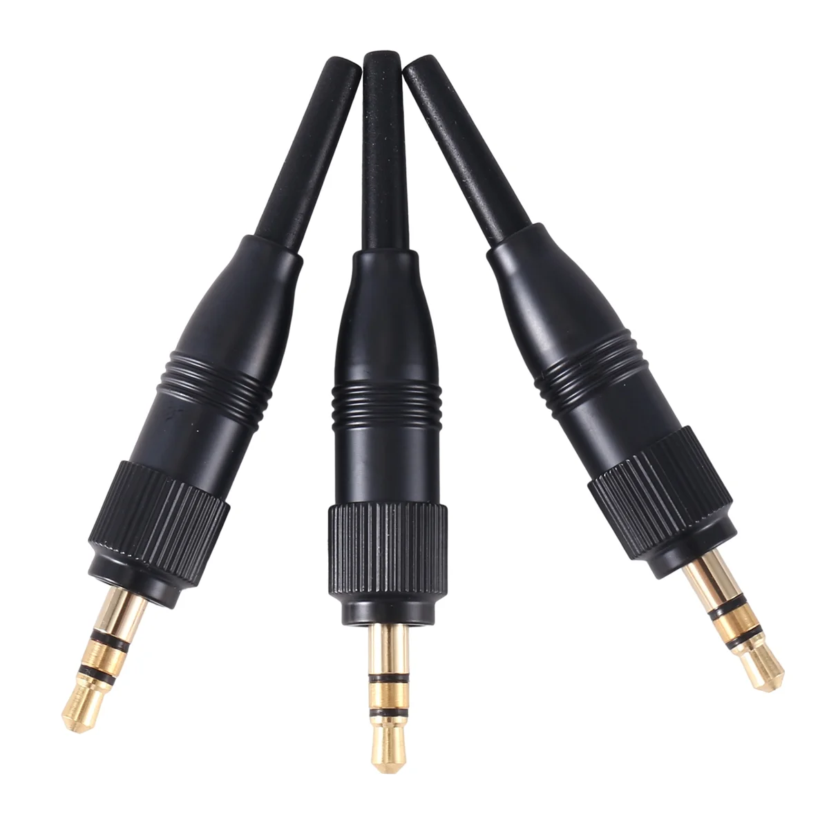 Baru 10 Buah Konektor Kunci Audio Sekrup Stereo 3.5Mm 1/8 Inci untuk Sennheiser untuk Adaptor Steker Cadangan Mikrofon Sony D11/V1/P03