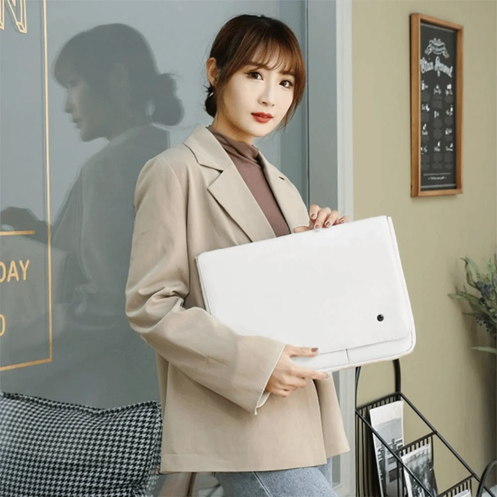 

14/15 Inch Laptop Sleeve Shockproof with Flip Cover Laptop Protective Pouch Waterproof Multi-compartment Laptop Case Student