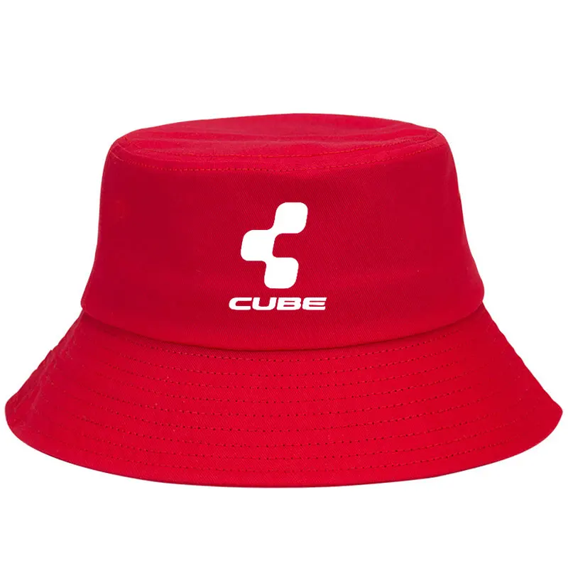 

Cube Pattern Cotton Bucket Hat Minimalist Fishing Hat Design Sun Protection Outdoor Streetwear Cap Fashion Casual Unisex Caps
