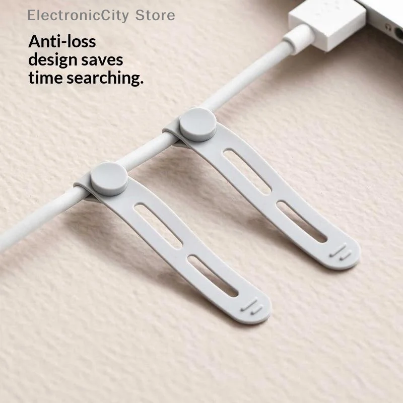 10 PCS Creative Silicone Cable Multifunctional Winder Strap Organizer Data Cable Headphone Cable Storage Charging Cable Sorting