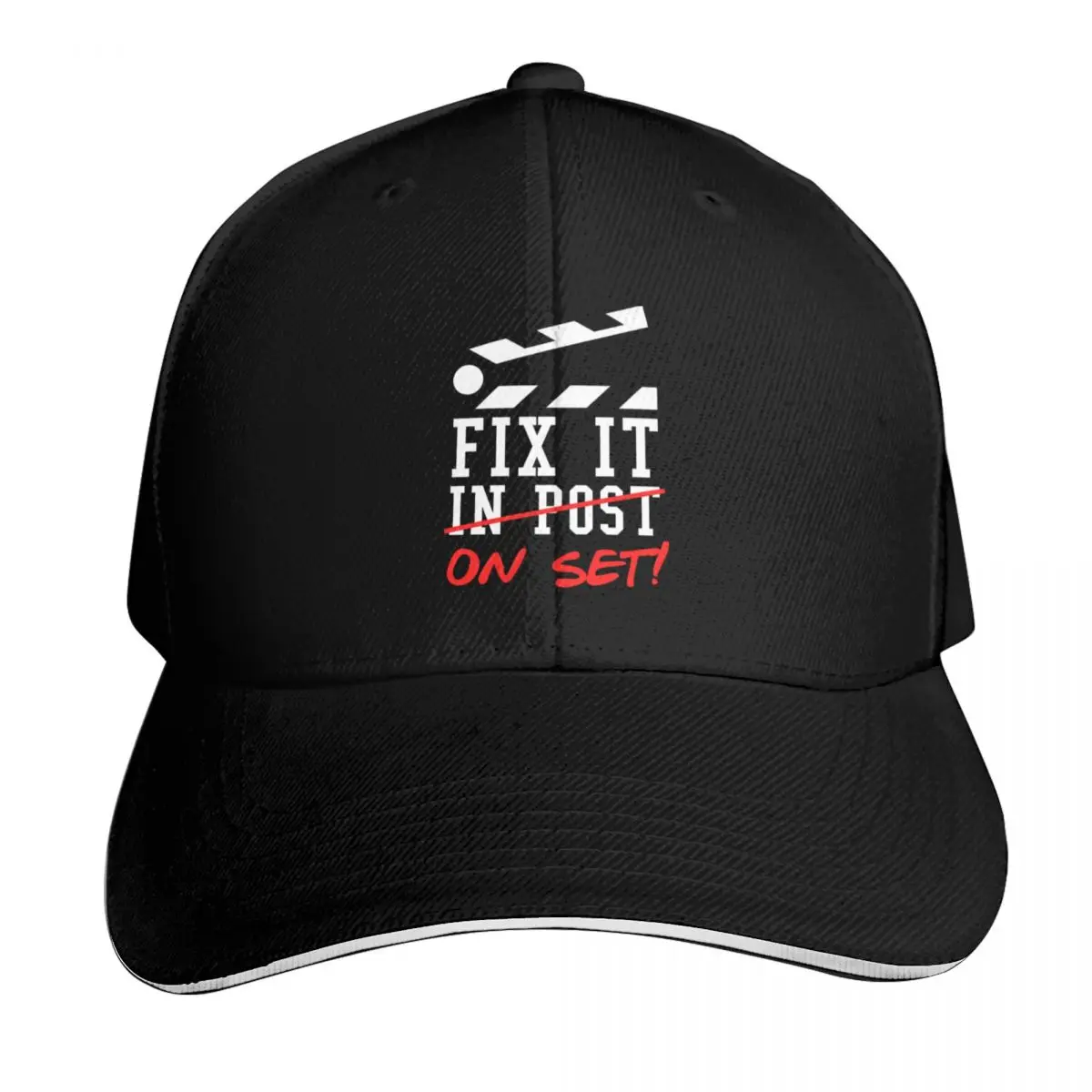 Fix It On Set Not In Post - Film Crew TV Director Baseball Cap Men Women Casual Summer Sport Sun Cap
