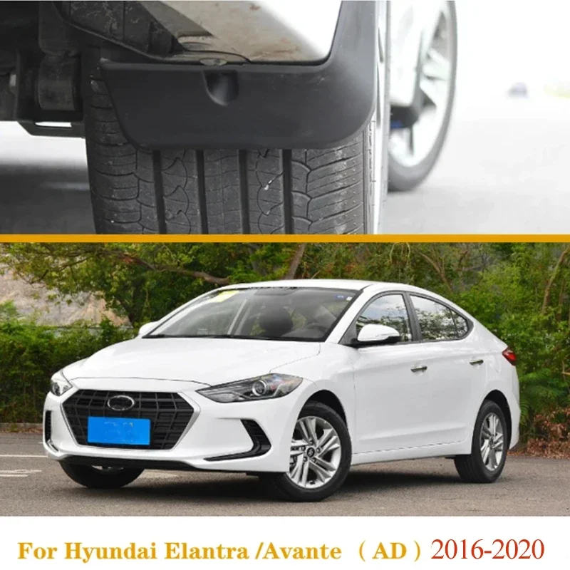 Molded Mud Flaps For Hyundai Elantra Avante AD 2016 - 2020 Sedan Mudflaps Splash Guards Mudguards Fender Front Rear