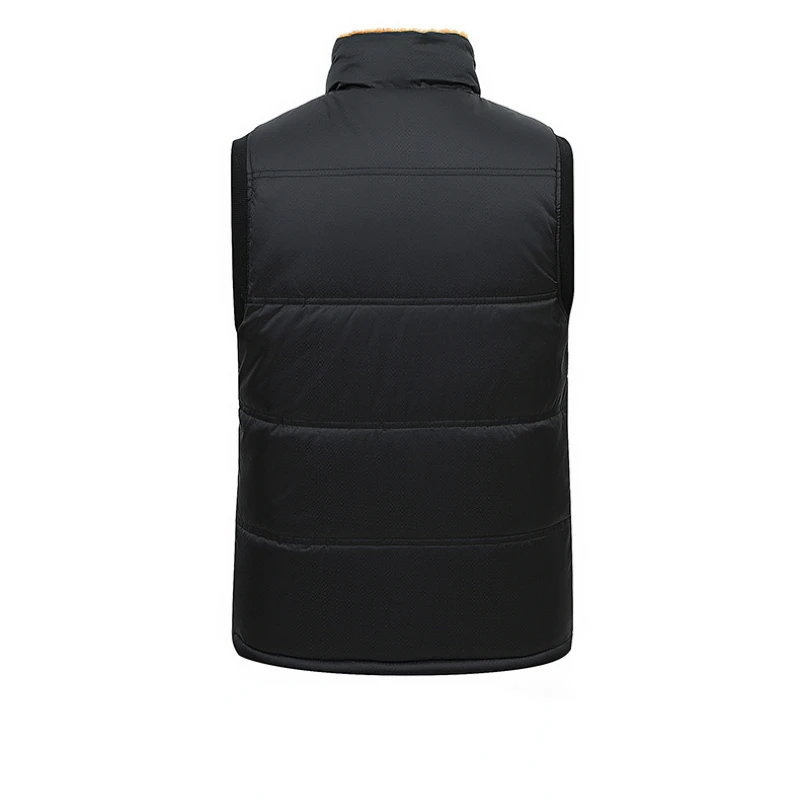 Winter Fleece Vest Jacket Men's High Quality Thick Fleece-lined Warm Sleeveless Jacket Daily Wear Cold-proof Multi-pocket Vest