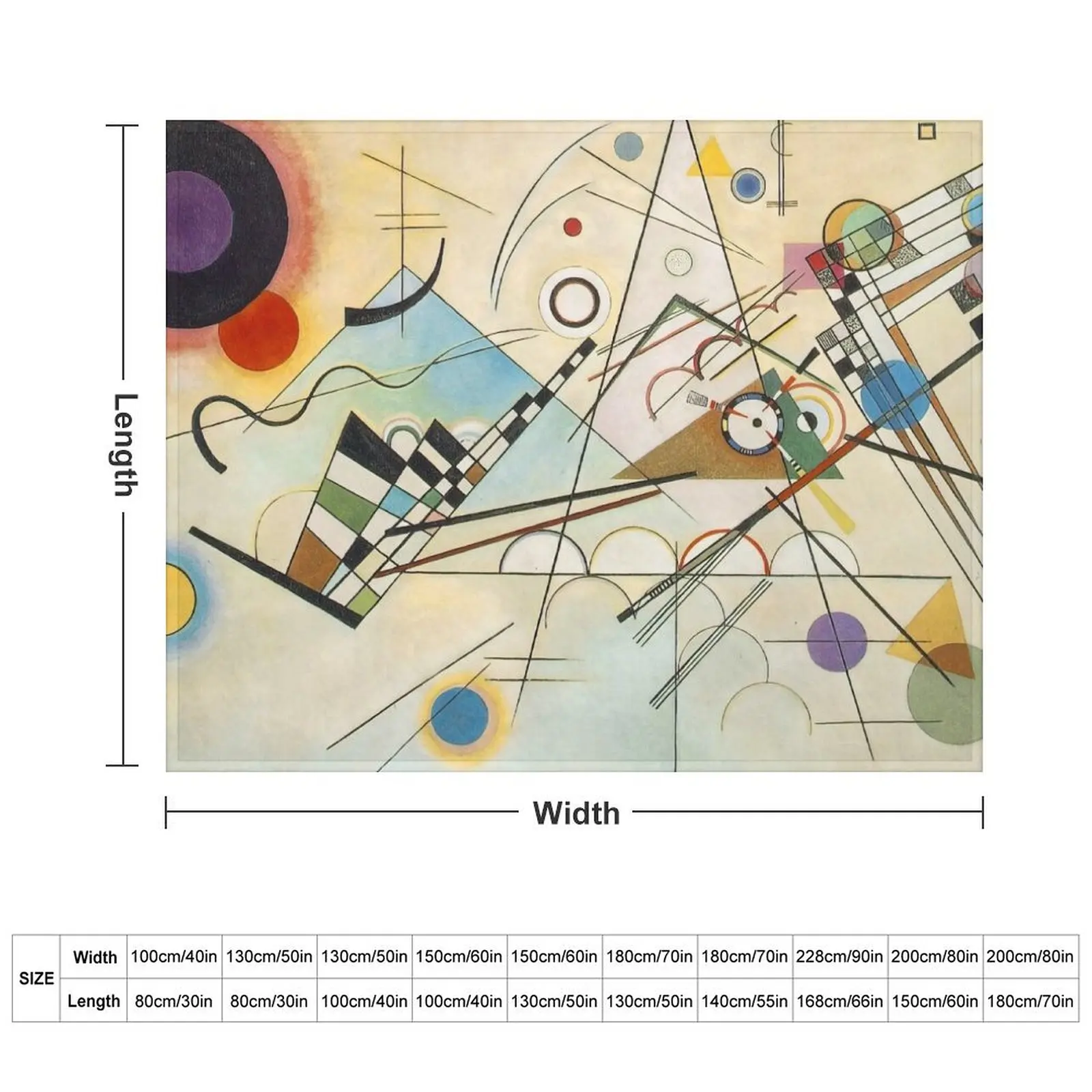 Wassily Kandinsky Composition Throw Blanket Blankets For Sofas Sofa decorative Blankets