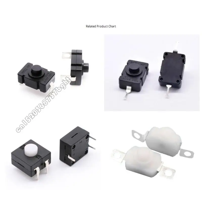 10 PCS Watching Bush Butting Switch Flashlild Mini On/Off Self-Lock Micro Switch 4XFB