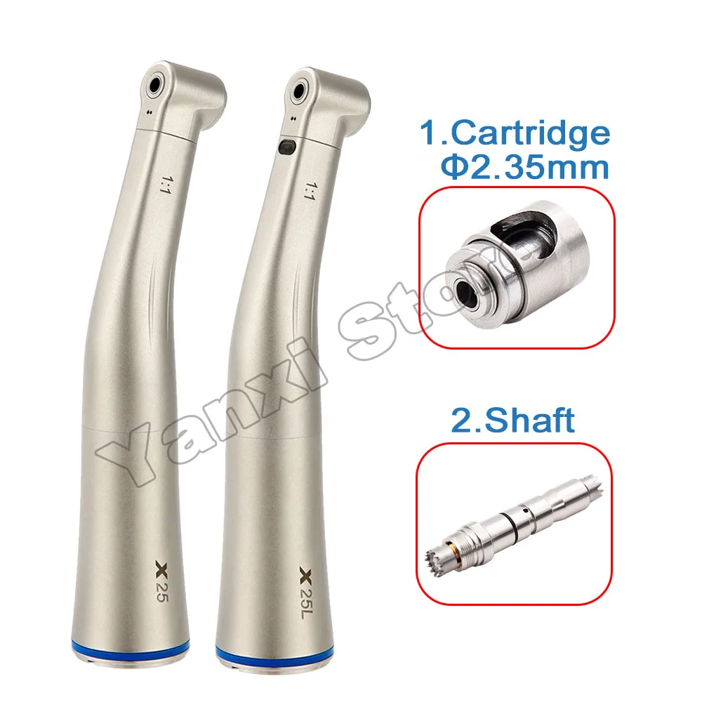 

Dental Contra Angle Handpiece 1:1 Fiber Optic Low Speed Max X25L Fit Electric Micromotor