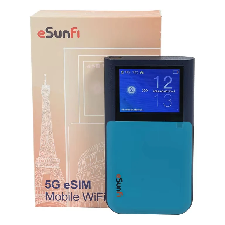 

Unlocked WiFi6 5G ESIM Dual Band Portable Wireless Mobile Router 2.4G&5.8G Frequencies with SIM Card Slot 3G Application