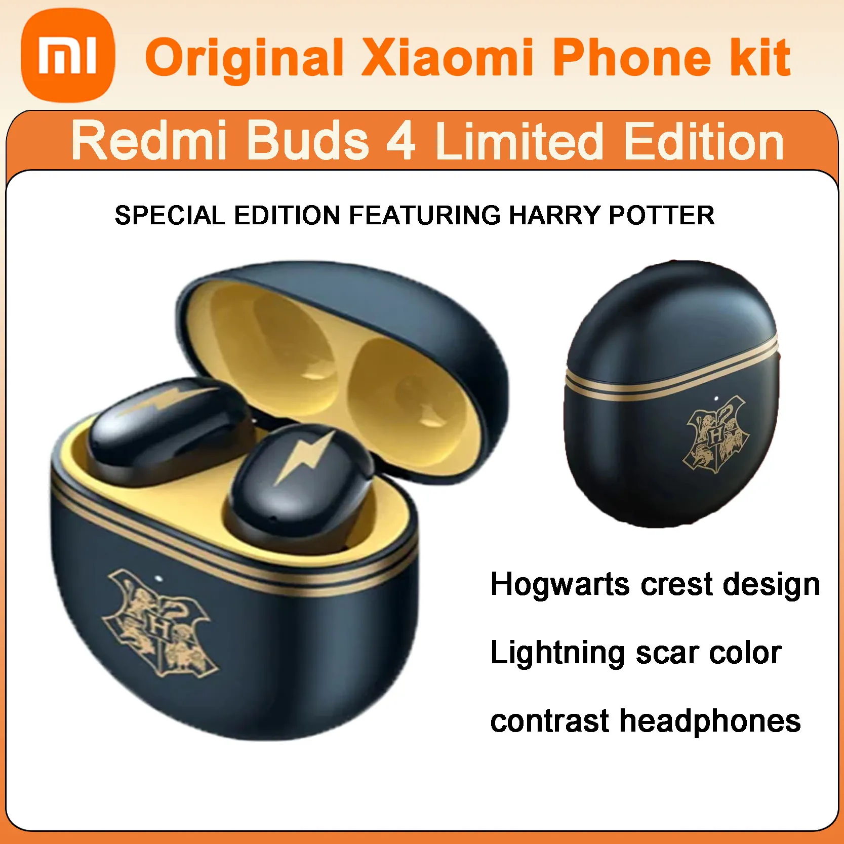 Original Xiaomi Redmi Buds 4 Harry Potter Edición limitada Auriculares TWS Auriculares inalámbricos Bluetooth para juegos Control activo de ruido