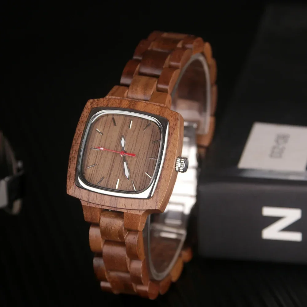 

New High-end Custom TV Shaped Wooden Men's Watch Luxury Fashion Trend Men's Accessories Folding Buckle Watch