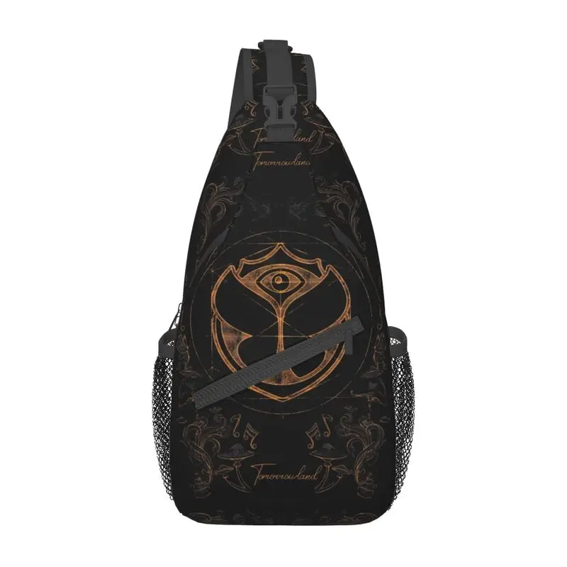 Custom Music Festival Tomorrowland Sling Bag for Men Fashion Shoulder Chest Crossbody Backpack Cycling Camping Daypack