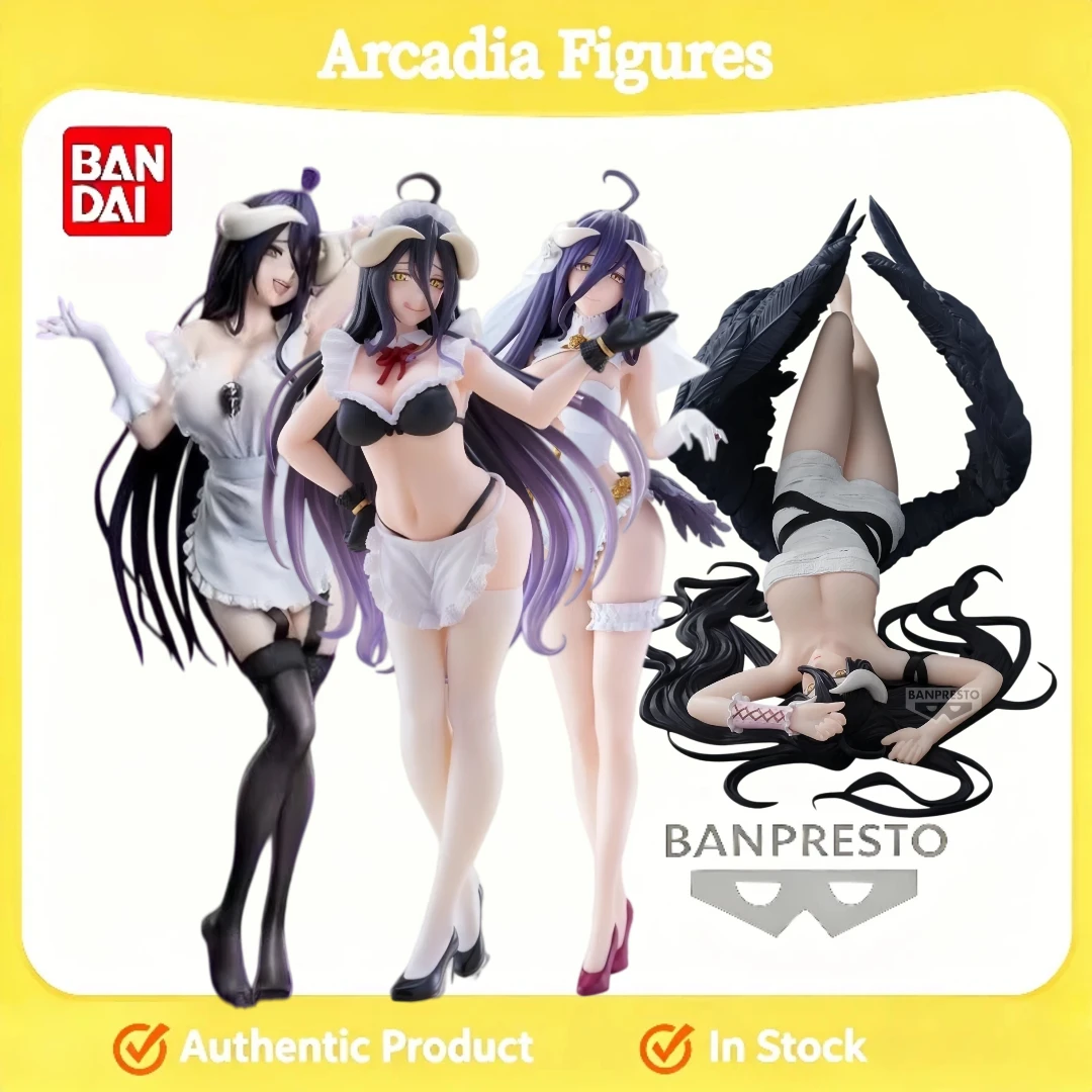 [In Stock] Original BANPRESTO OVERLORD GLITTER&GLAMOURS Albedo Model Anime Characters Collectibles Desktop Doll Toy Figures Gift