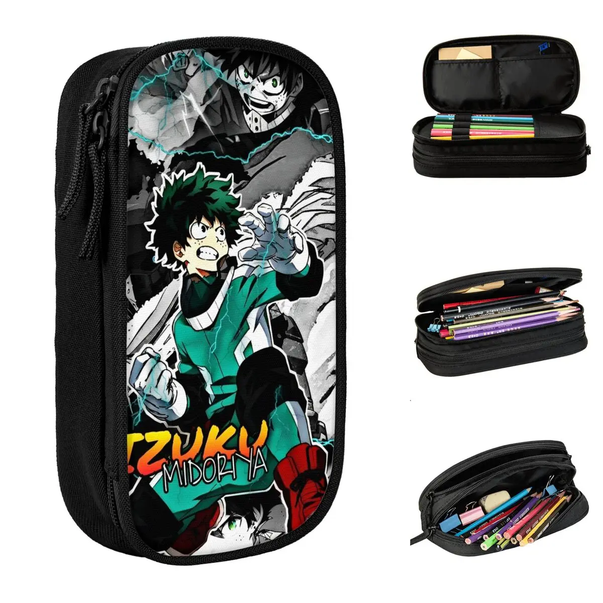 

Anime My Hero Katsuki Bakugo Academiaed Manga Accessories Pencil Case Large Capacity Office Accessories Pen Case Perfect Gifts