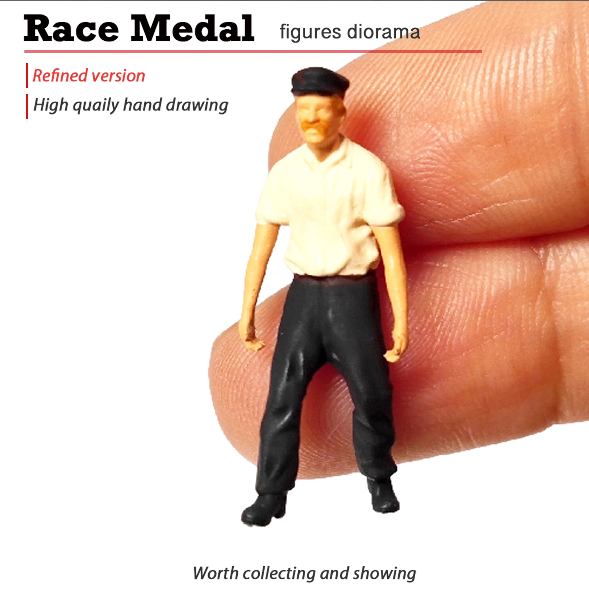 Race Medal1:64 1/87 Car model hand-made model scene Accessories ornaments transportation materials worker resin sand table doll