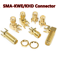 2PCS SMA 17mm 19mm 20mm 23mm RF Antenna Holder Connector SMA-KWE Outside Screw Inside Hole Elbow Header