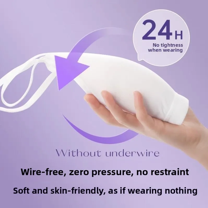 Disposable Non-Wash Travel Underwear Sterilized Polyester Cotton Bra Daily Throw Light Thin Maternity Front Unclasp Shoulder ...