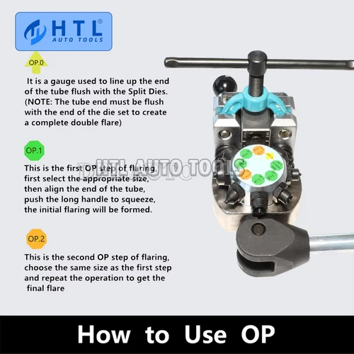 Imagen 2 del producto 45 ° /37 °   Herramienta de abocardado de tubo de freno profesional, juego de 45/37 grados, kit de herramientas individual, burbuja y doble acampanado