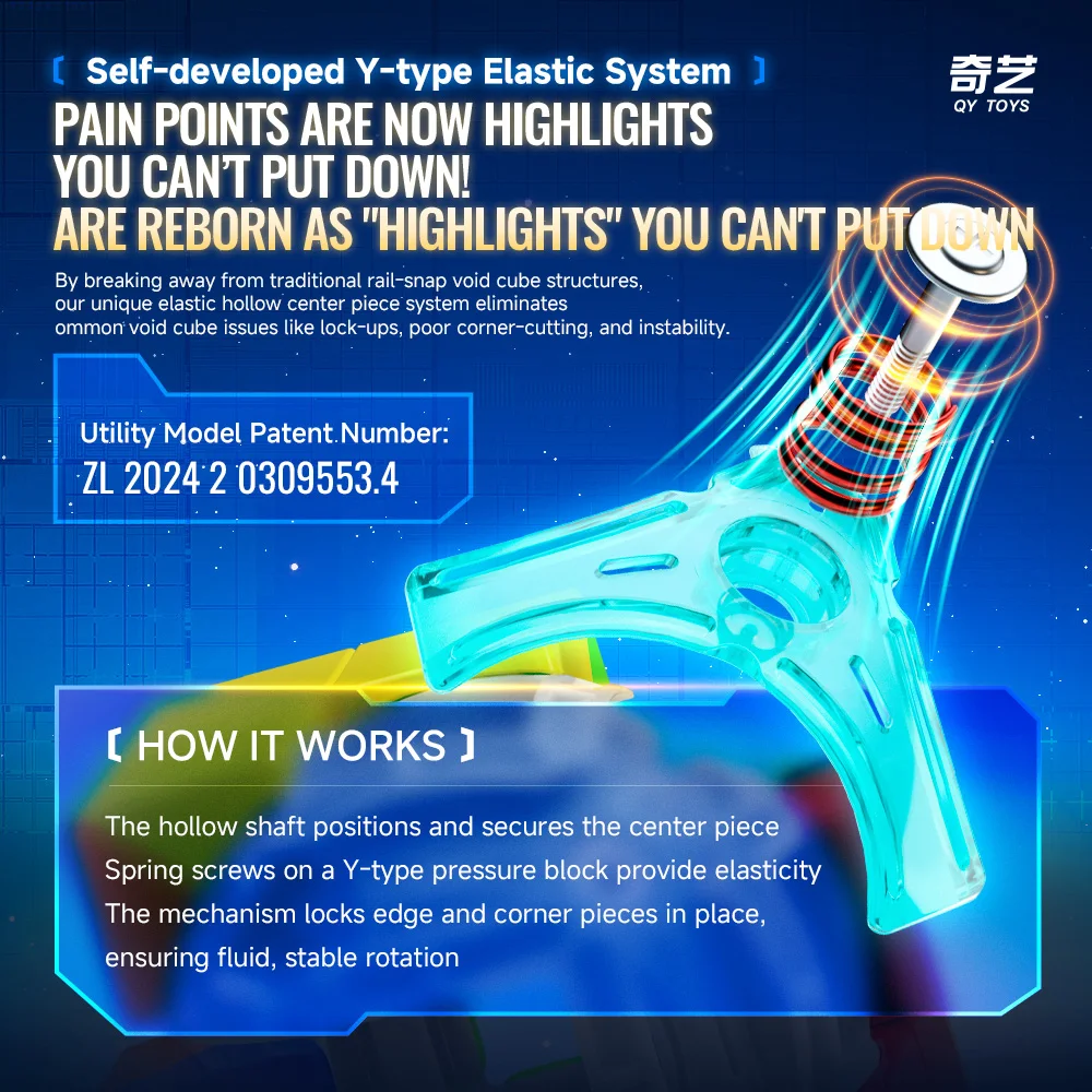 Qiyi Racing Void Cube 3x3 Magnetischer UV-Zauberwürfel QY Stickerless Fidget Toys Kinder Geschenk Cubo Magico Puzzle Toy