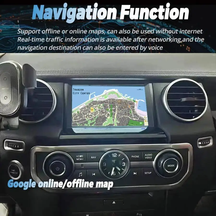 Android15 النمط الأصلي سيارة لتحديد المواقع والملاحة لاند روفر ديسكفري 4 LR4 2009-2016 مشغل فيديو الوسائط المتعددة CarPlay رئيس وحدة