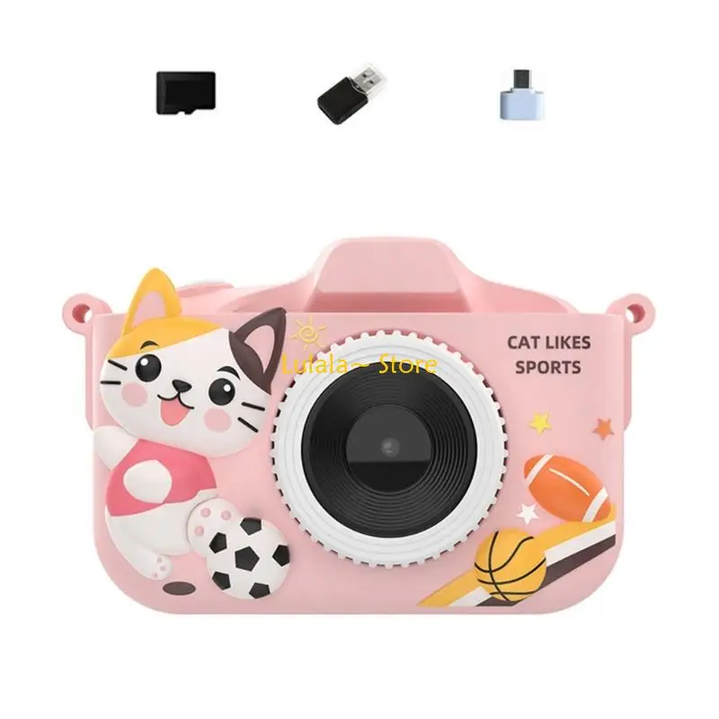 Y4QA Double Lens Camera 32G Czytnik kart OTG Adapter wideo Auto skupianie edukacyjnych zabawek