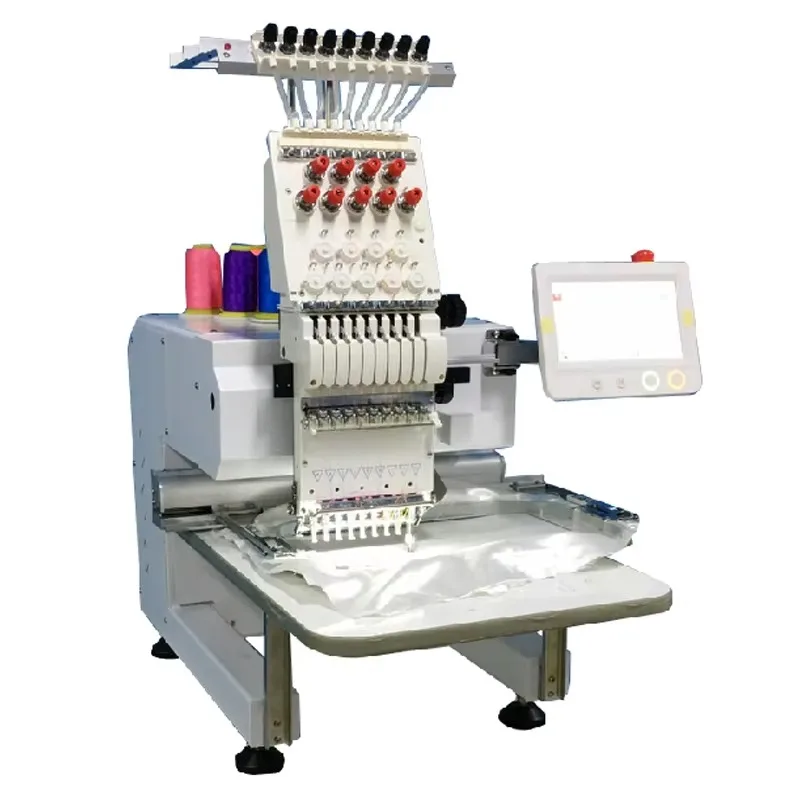 High Quality China 12 Head Computer Industrial Automatic Embroidery Machine With Lazor Cutting
